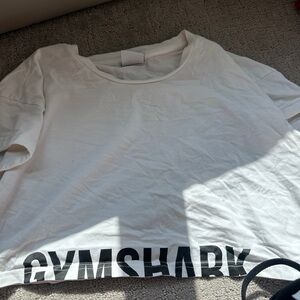Gymshark White Tee with Black Logo